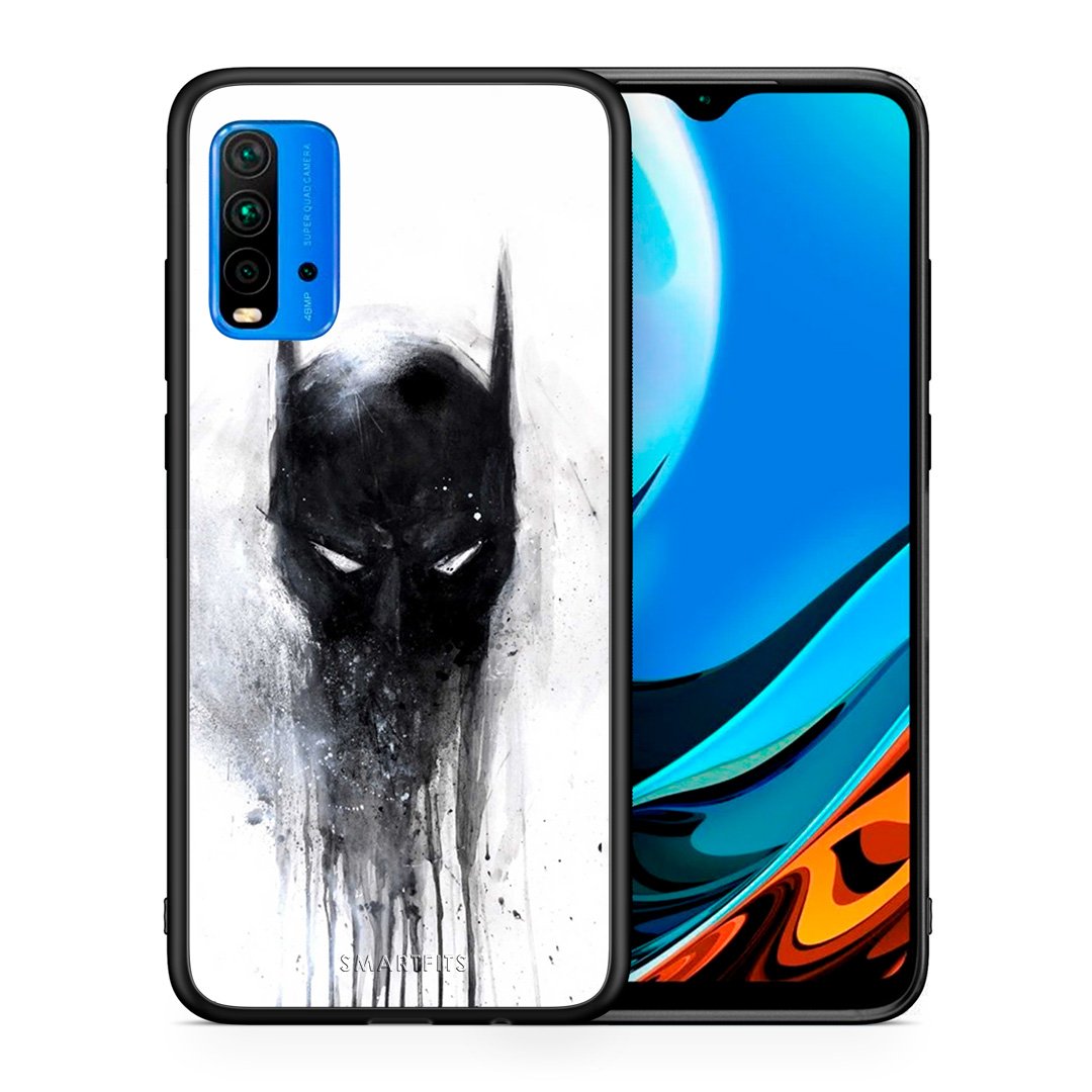 Θήκη Xiaomi Poco M3 Paint Bat Hero από τη Smartfits με σχέδιο στο πίσω μέρος και μαύρο περίβλημα | Xiaomi Poco M3 Paint Bat Hero case with colorful back and black bezels