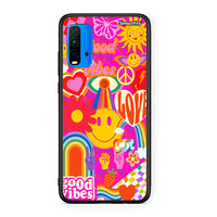 Thumbnail for Xiaomi Redmi 9T Hippie Love θήκη από τη Smartfits με σχέδιο στο πίσω μέρος και μαύρο περίβλημα | Smartphone case with colorful back and black bezels by Smartfits