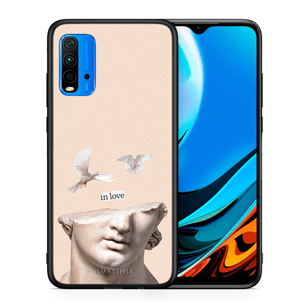 Θήκη Xiaomi Poco M3 In Love από τη Smartfits με σχέδιο στο πίσω μέρος και μαύρο περίβλημα | Xiaomi Poco M3 In Love case with colorful back and black bezels