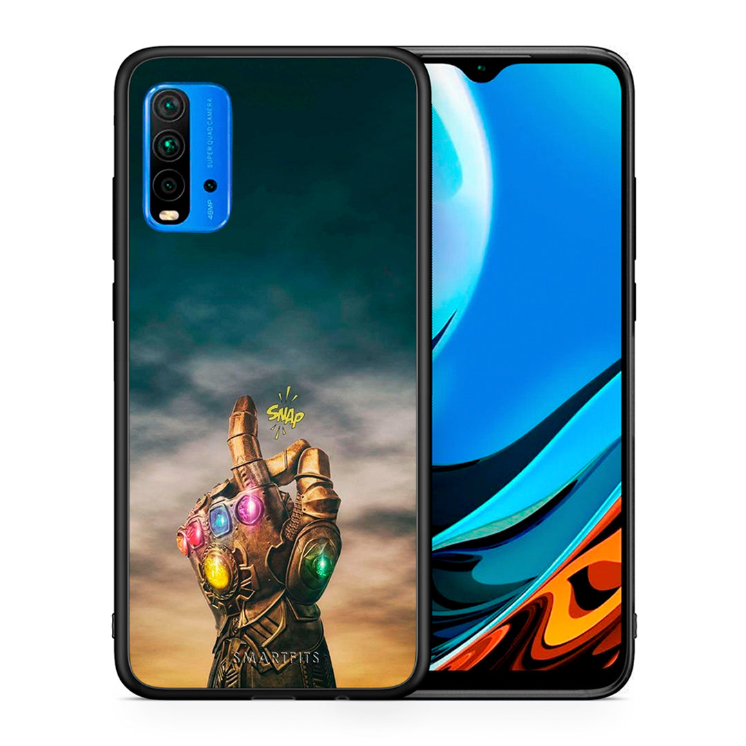 Θήκη Xiaomi Redmi 9T Infinity Snap από τη Smartfits με σχέδιο στο πίσω μέρος και μαύρο περίβλημα | Xiaomi Redmi 9T Infinity Snap case with colorful back and black bezels