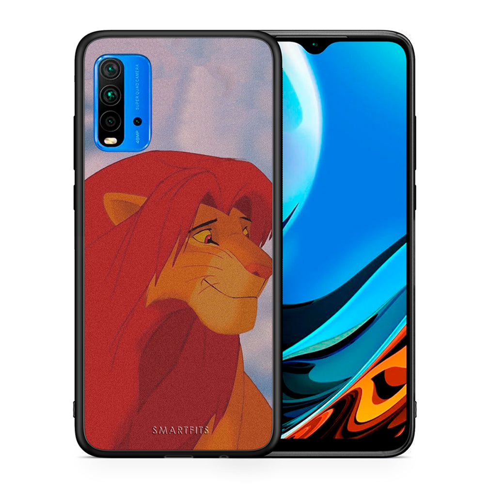 Θήκη Αγίου Βαλεντίνου Xiaomi Poco M3 Lion Love 1 από τη Smartfits με σχέδιο στο πίσω μέρος και μαύρο περίβλημα | Xiaomi Poco M3 Lion Love 1 case with colorful back and black bezels