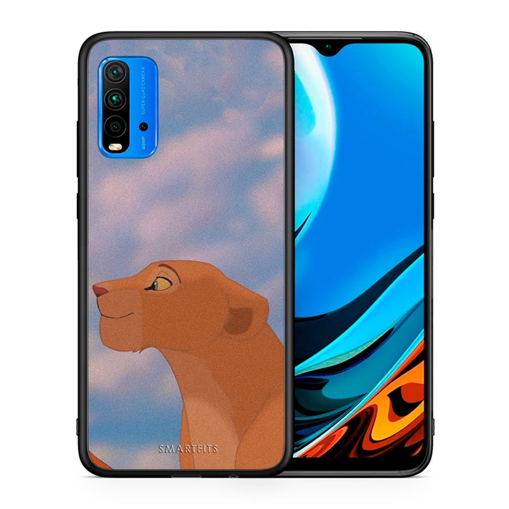 Θήκη Αγίου Βαλεντίνου Xiaomi Poco M3 Lion Love 2 από τη Smartfits με σχέδιο στο πίσω μέρος και μαύρο περίβλημα | Xiaomi Poco M3 Lion Love 2 case with colorful back and black bezels