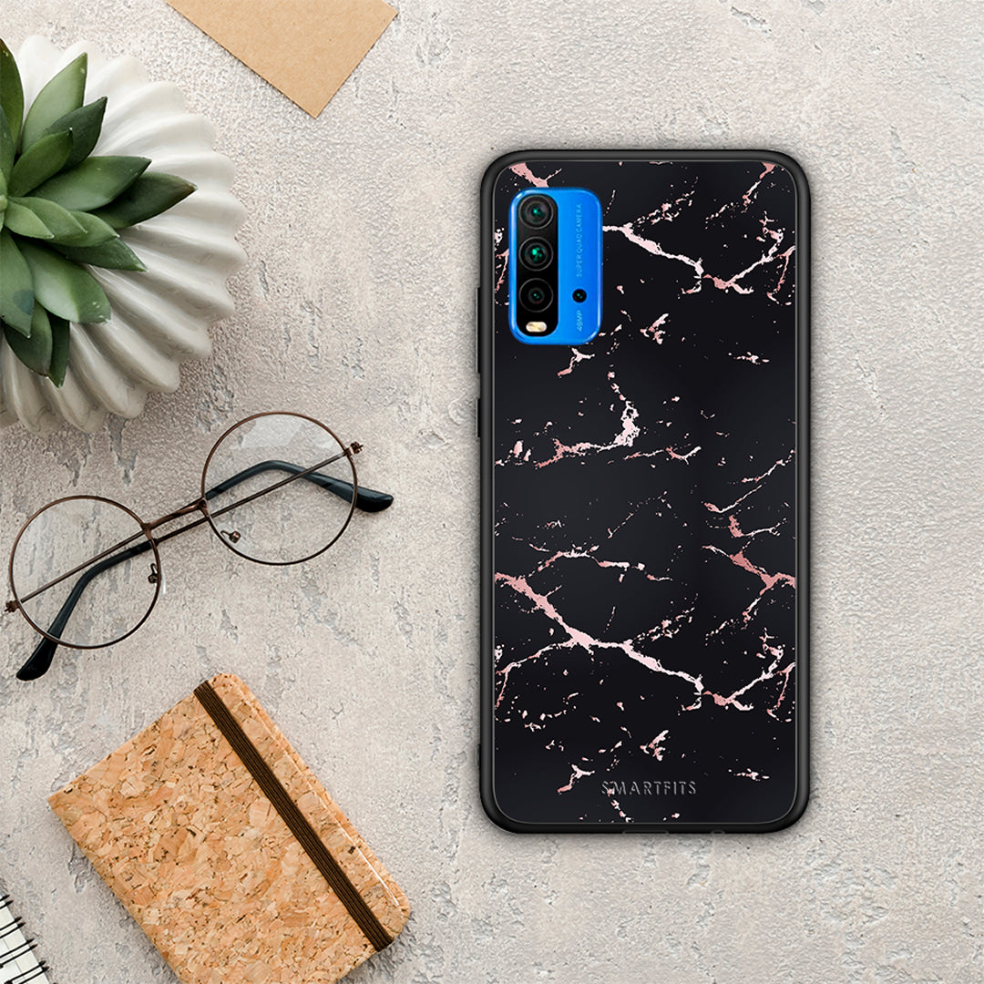 Marble Black Rosegold - Xiaomi Poco M3 case