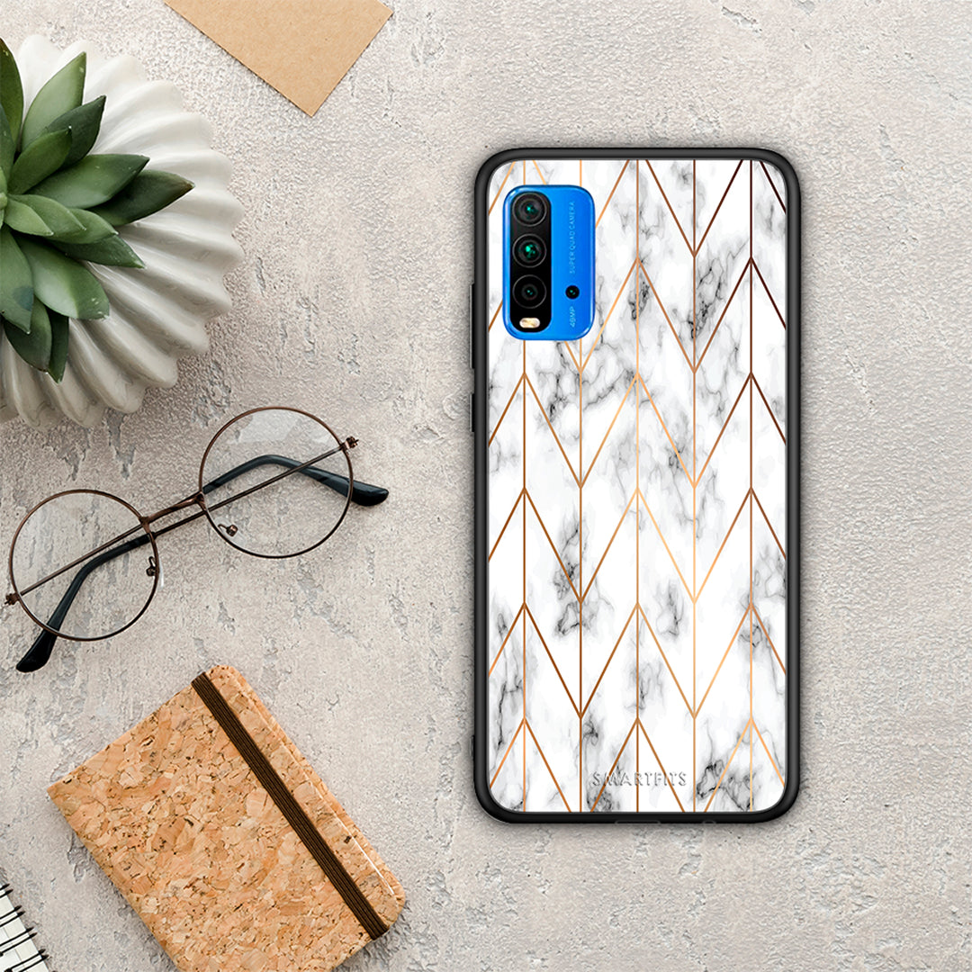 Marble Gold Geometric - Xiaomi Redmi 9T case