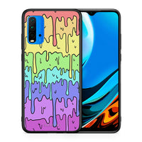 Thumbnail for Θήκη Xiaomi Redmi 9T Melting Rainbow από τη Smartfits με σχέδιο στο πίσω μέρος και μαύρο περίβλημα | Xiaomi Redmi 9T Melting Rainbow case with colorful back and black bezels