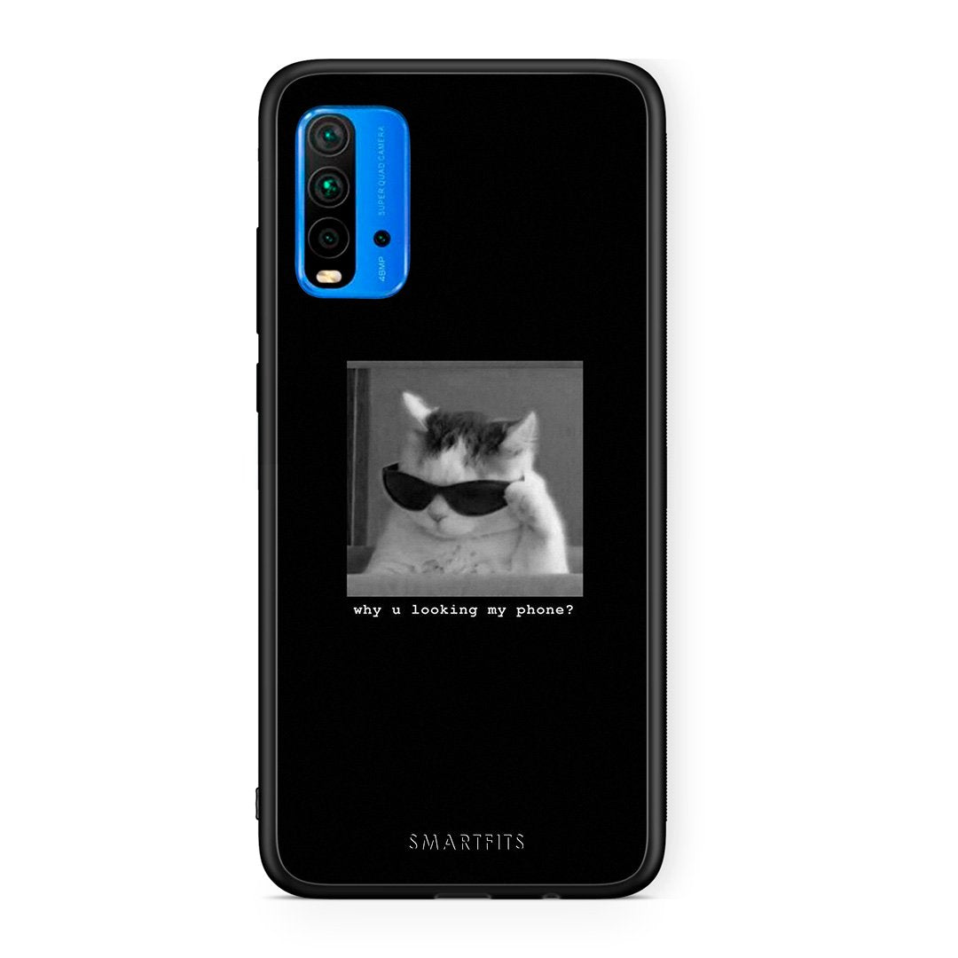 Xiaomi Poco M3 Meme Cat θήκη από τη Smartfits με σχέδιο στο πίσω μέρος και μαύρο περίβλημα | Smartphone case with colorful back and black bezels by Smartfits