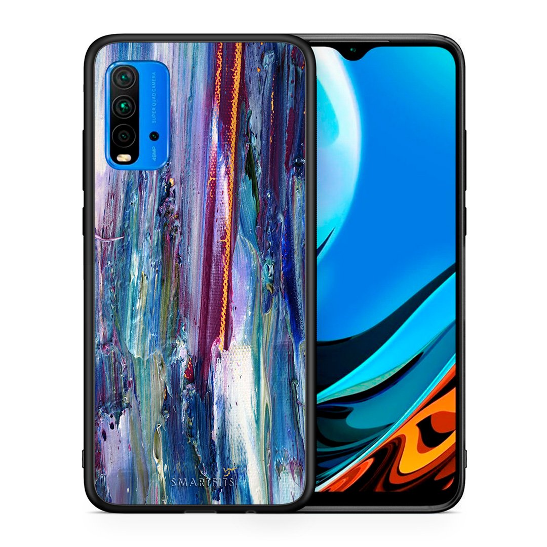 Θήκη Xiaomi Poco M3 Winter Paint από τη Smartfits με σχέδιο στο πίσω μέρος και μαύρο περίβλημα | Xiaomi Poco M3 Winter Paint case with colorful back and black bezels