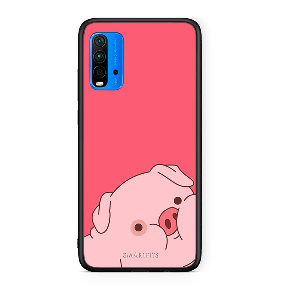 Xiaomi Poco M3 Pig Love 1 Θήκη Αγίου Βαλεντίνου από τη Smartfits με σχέδιο στο πίσω μέρος και μαύρο περίβλημα | Smartphone case with colorful back and black bezels by Smartfits