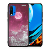 Thumbnail for Θήκη Xiaomi Redmi 9T Pink Moon από τη Smartfits με σχέδιο στο πίσω μέρος και μαύρο περίβλημα | Xiaomi Redmi 9T Pink Moon case with colorful back and black bezels