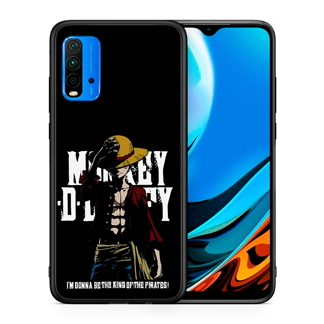 Θήκη Xiaomi Redmi 9T Pirate King από τη Smartfits με σχέδιο στο πίσω μέρος και μαύρο περίβλημα | Xiaomi Redmi 9T Pirate King case with colorful back and black bezels