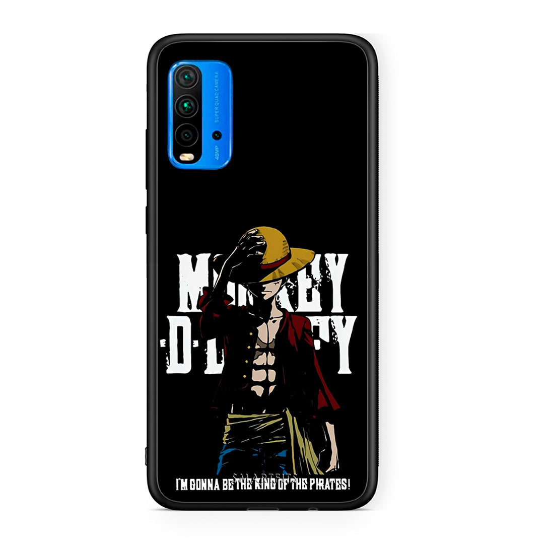 Xiaomi Redmi 9T Pirate King θήκη από τη Smartfits με σχέδιο στο πίσω μέρος και μαύρο περίβλημα | Smartphone case with colorful back and black bezels by Smartfits