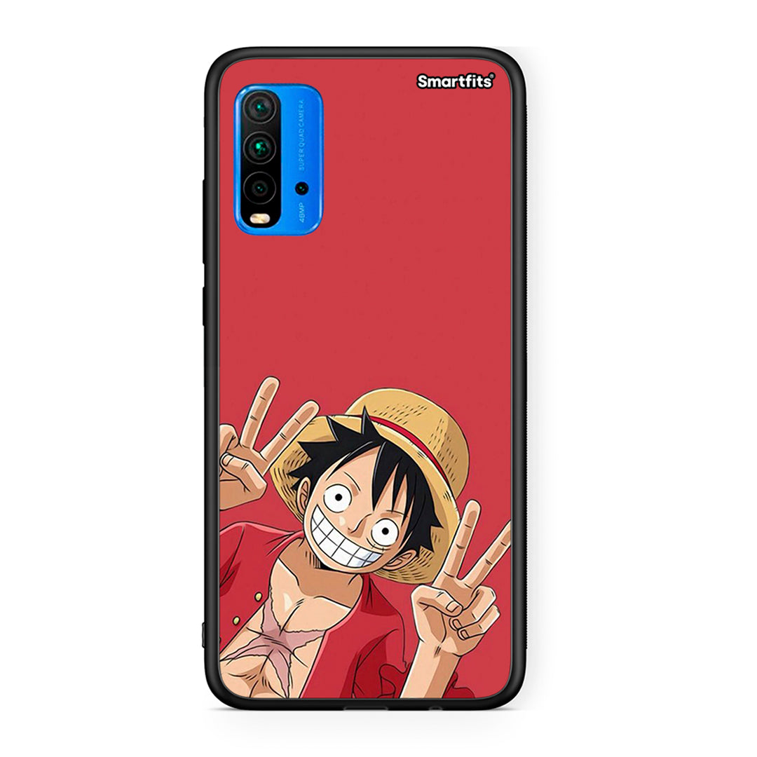 Xiaomi Poco M3 Pirate Luffy Θήκη από τη Smartfits με σχέδιο στο πίσω μέρος και μαύρο περίβλημα | Smartphone case with colorful back and black bezels by Smartfits