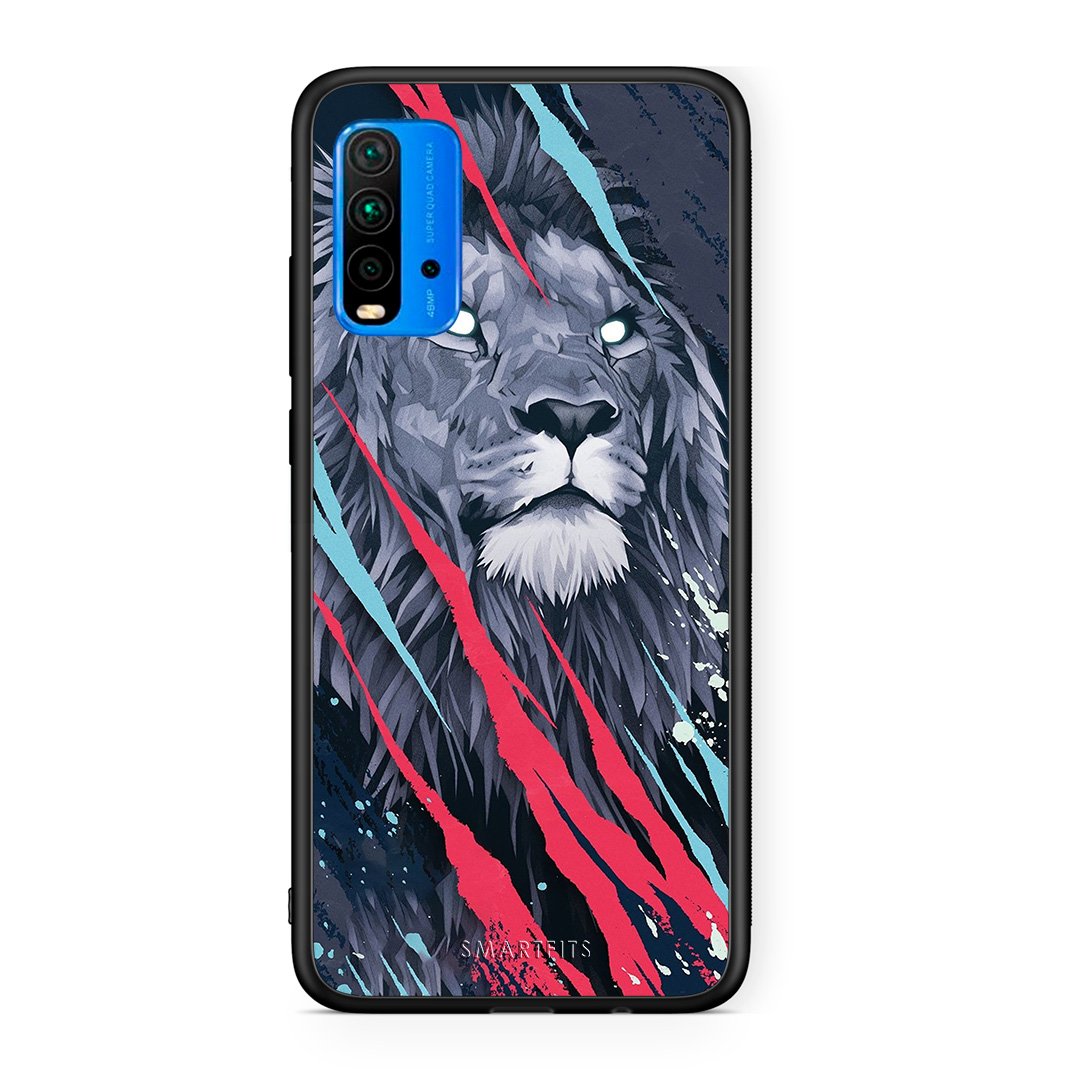 4 - Xiaomi Poco M3 Lion Designer PopArt case, cover, bumper