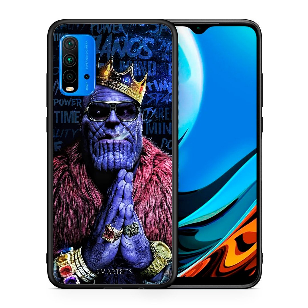 Θήκη Xiaomi Poco M3 Thanos PopArt από τη Smartfits με σχέδιο στο πίσω μέρος και μαύρο περίβλημα | Xiaomi Poco M3 Thanos PopArt case with colorful back and black bezels