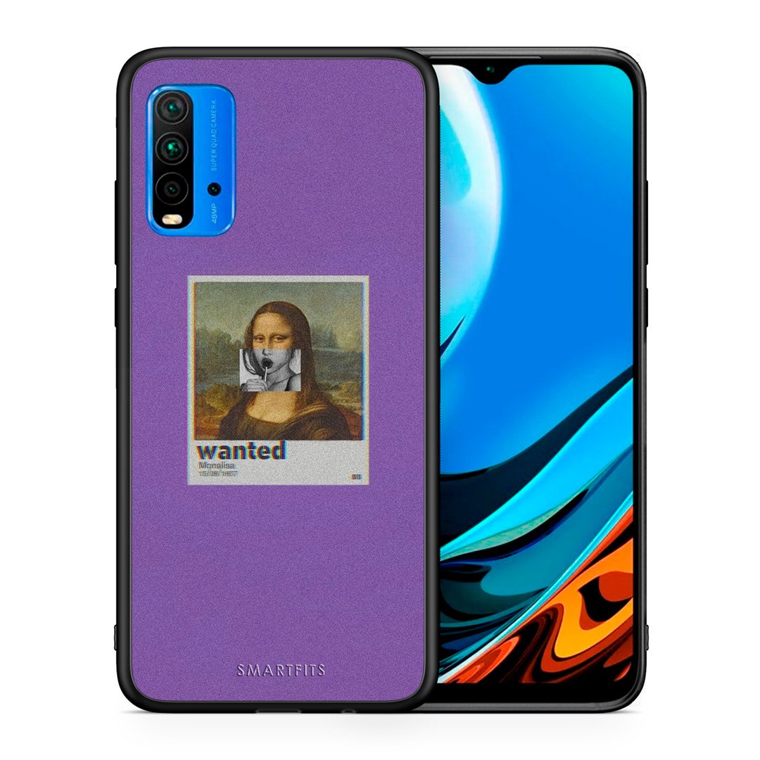 Θήκη Xiaomi Poco M3 Monalisa Popart από τη Smartfits με σχέδιο στο πίσω μέρος και μαύρο περίβλημα | Xiaomi Poco M3 Monalisa Popart case with colorful back and black bezels