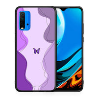 Thumbnail for Θήκη Αγίου Βαλεντίνου Xiaomi Poco M3 Purple Mariposa από τη Smartfits με σχέδιο στο πίσω μέρος και μαύρο περίβλημα | Xiaomi Poco M3 Purple Mariposa case with colorful back and black bezels