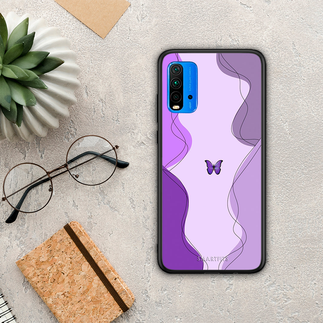 Purple Mariposa - Xiaomi Redmi 9T case