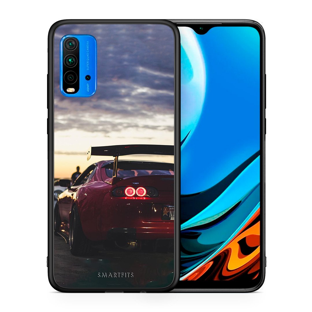 Θήκη Xiaomi Poco M3 Racing Supra από τη Smartfits με σχέδιο στο πίσω μέρος και μαύρο περίβλημα | Xiaomi Poco M3 Racing Supra case with colorful back and black bezels