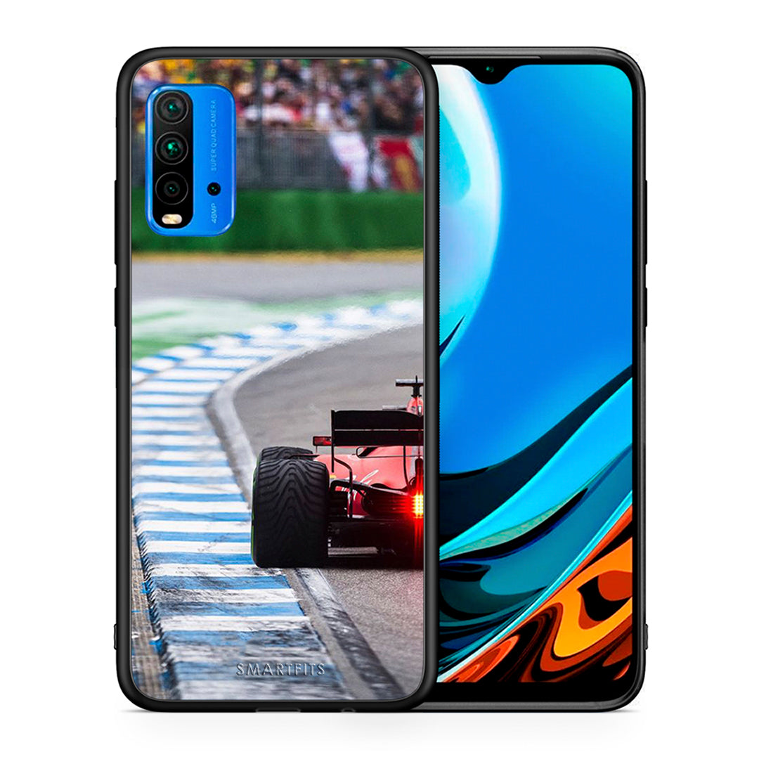 Θήκη Xiaomi Redmi 9T Racing Vibes από τη Smartfits με σχέδιο στο πίσω μέρος και μαύρο περίβλημα | Xiaomi Redmi 9T Racing Vibes case with colorful back and black bezels