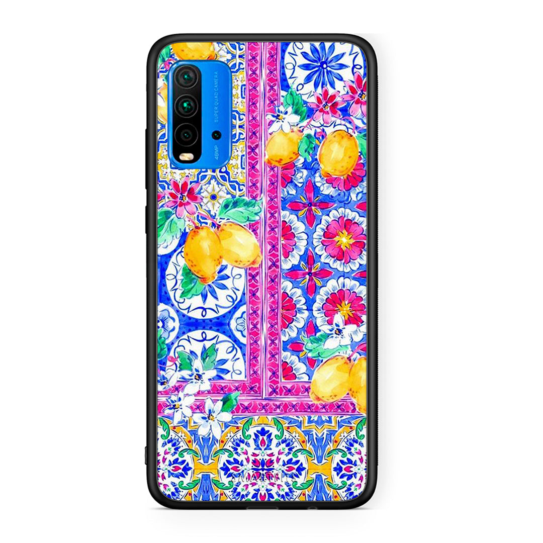 Xiaomi Redmi 9T Retro Spring θήκη από τη Smartfits με σχέδιο στο πίσω μέρος και μαύρο περίβλημα | Smartphone case with colorful back and black bezels by Smartfits