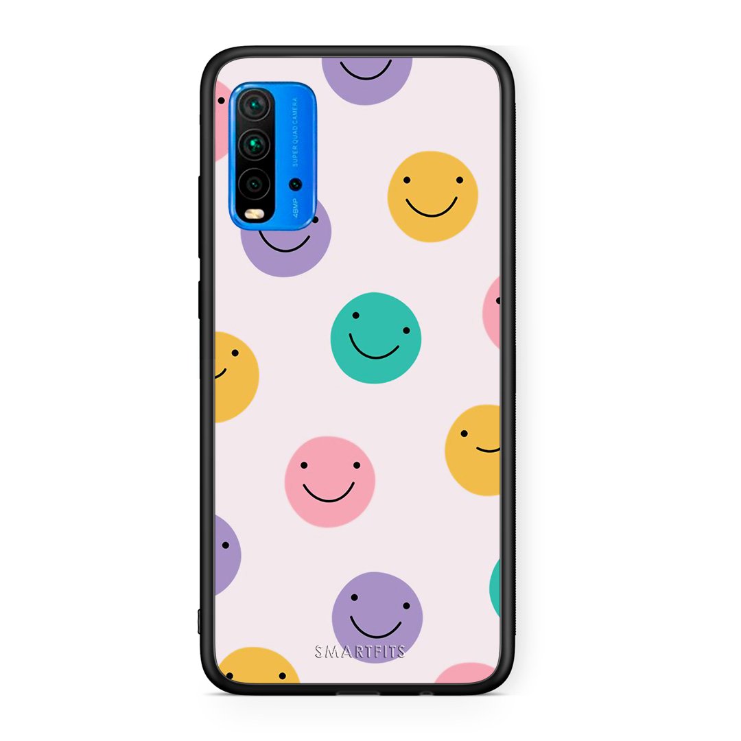 Xiaomi Poco M3 Smiley Faces θήκη από τη Smartfits με σχέδιο στο πίσω μέρος και μαύρο περίβλημα | Smartphone case with colorful back and black bezels by Smartfits