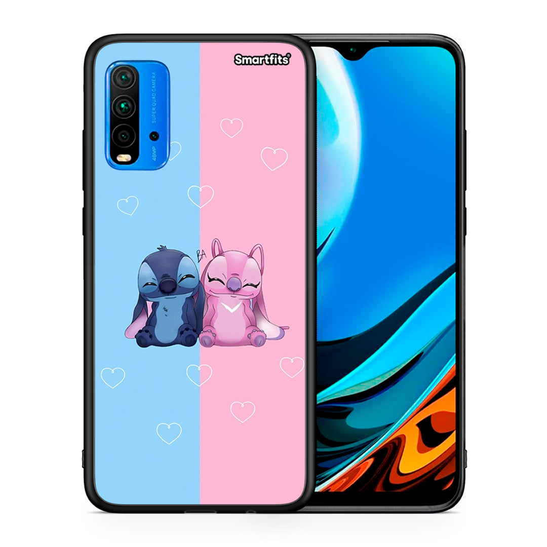 Θήκη Xiaomi Redmi 9T Stitch And Angel από τη Smartfits με σχέδιο στο πίσω μέρος και μαύρο περίβλημα | Xiaomi Redmi 9T Stitch And Angel case with colorful back and black bezels