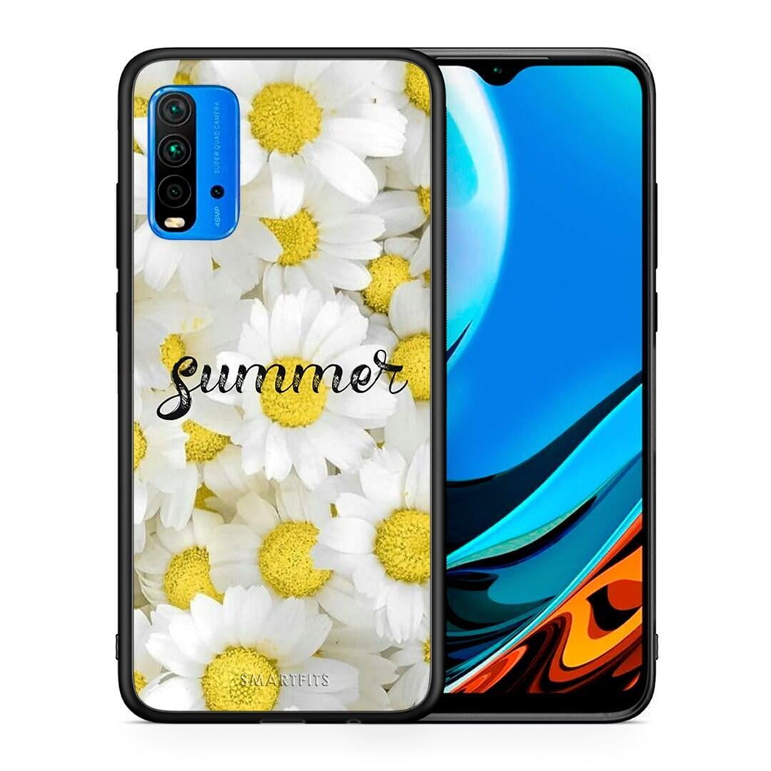 Θήκη Xiaomi Poco M3 Summer Daisies από τη Smartfits με σχέδιο στο πίσω μέρος και μαύρο περίβλημα | Xiaomi Poco M3 Summer Daisies case with colorful back and black bezels