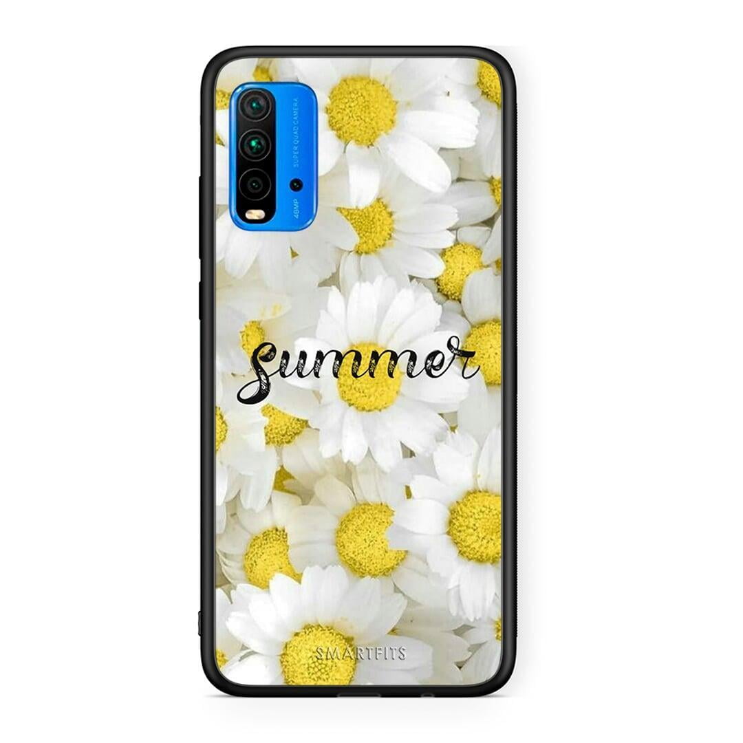 Xiaomi Redmi 9T Summer Daisies Θήκη από τη Smartfits με σχέδιο στο πίσω μέρος και μαύρο περίβλημα | Smartphone case with colorful back and black bezels by Smartfits