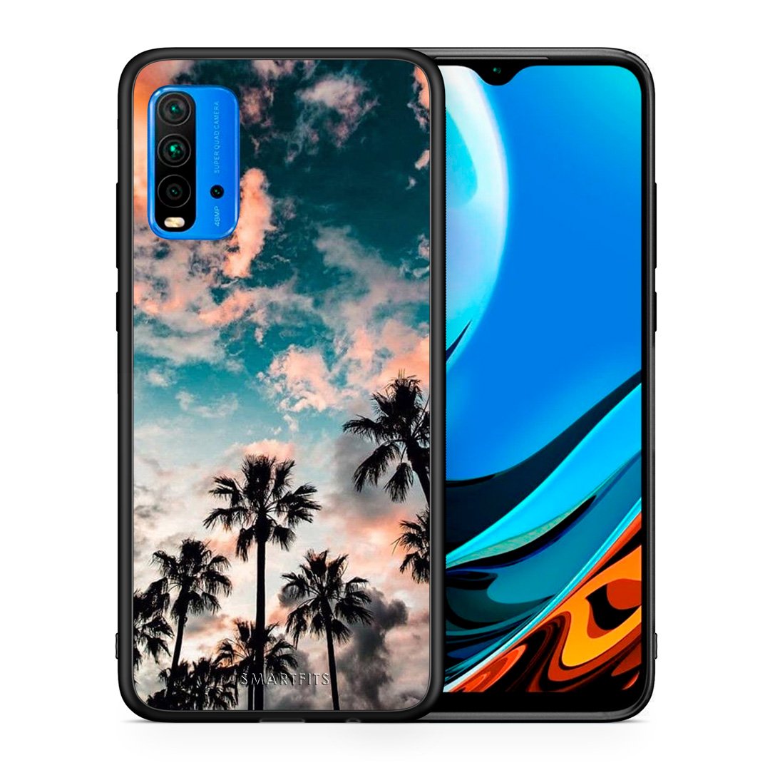 Θήκη Xiaomi Poco M3 Sky Summer από τη Smartfits με σχέδιο στο πίσω μέρος και μαύρο περίβλημα | Xiaomi Poco M3 Sky Summer case with colorful back and black bezels