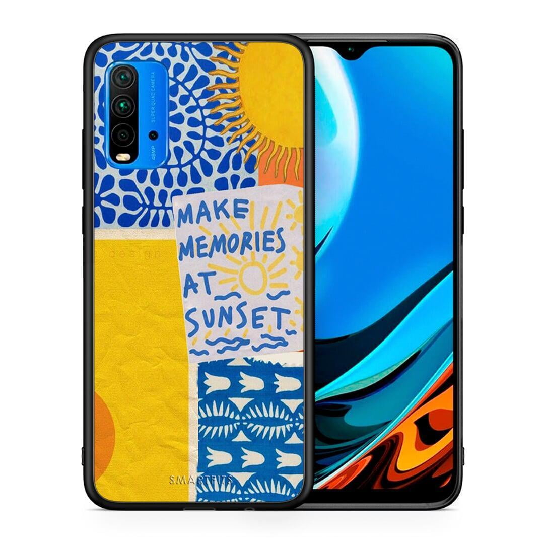 Θήκη Xiaomi Poco M3 Sunset Memories από τη Smartfits με σχέδιο στο πίσω μέρος και μαύρο περίβλημα | Xiaomi Poco M3 Sunset Memories case with colorful back and black bezels