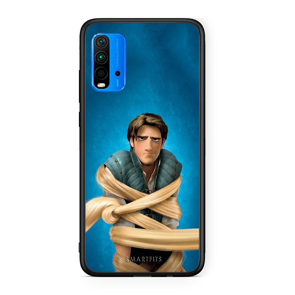 Xiaomi Redmi 9T Tangled 1 Θήκη Αγίου Βαλεντίνου από τη Smartfits με σχέδιο στο πίσω μέρος και μαύρο περίβλημα | Smartphone case with colorful back and black bezels by Smartfits