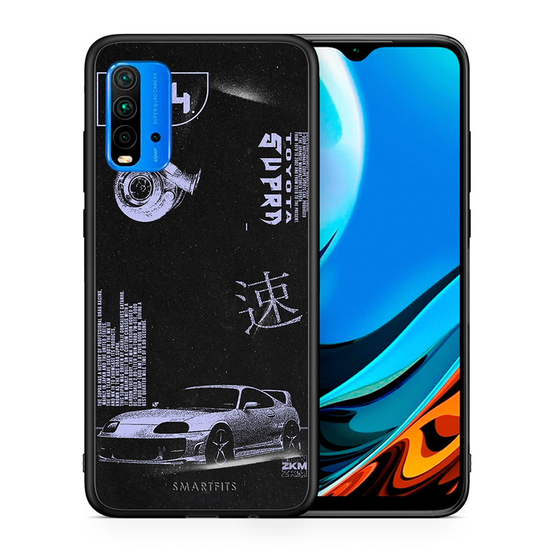 Θήκη Αγίου Βαλεντίνου Xiaomi Redmi 9T Tokyo Drift από τη Smartfits με σχέδιο στο πίσω μέρος και μαύρο περίβλημα | Xiaomi Redmi 9T Tokyo Drift case with colorful back and black bezels