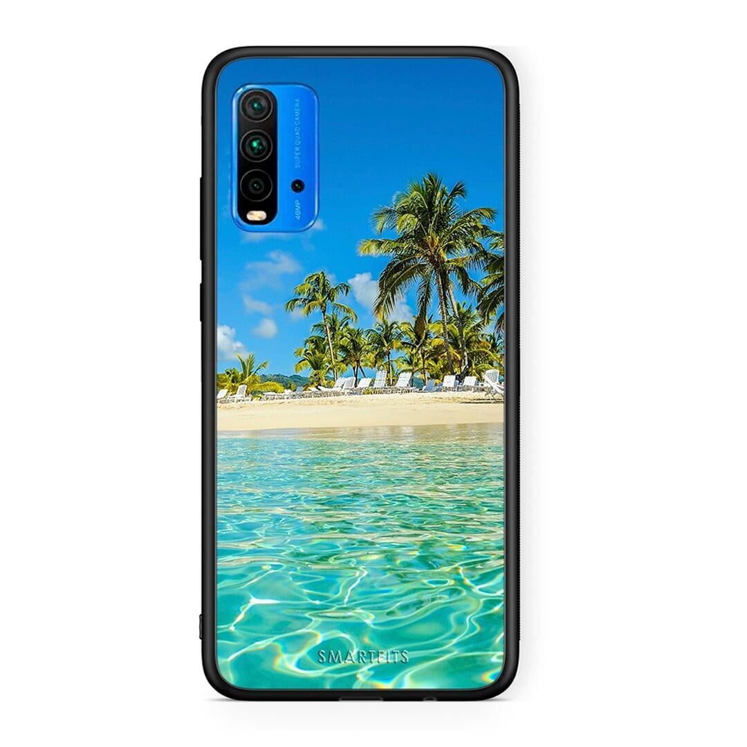 Xiaomi Redmi 9T Tropical Vibes Θήκη από τη Smartfits με σχέδιο στο πίσω μέρος και μαύρο περίβλημα | Smartphone case with colorful back and black bezels by Smartfits