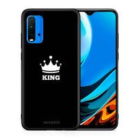 Thumbnail for Θήκη Xiaomi Poco M3 King Valentine από τη Smartfits με σχέδιο στο πίσω μέρος και μαύρο περίβλημα | Xiaomi Poco M3 King Valentine case with colorful back and black bezels