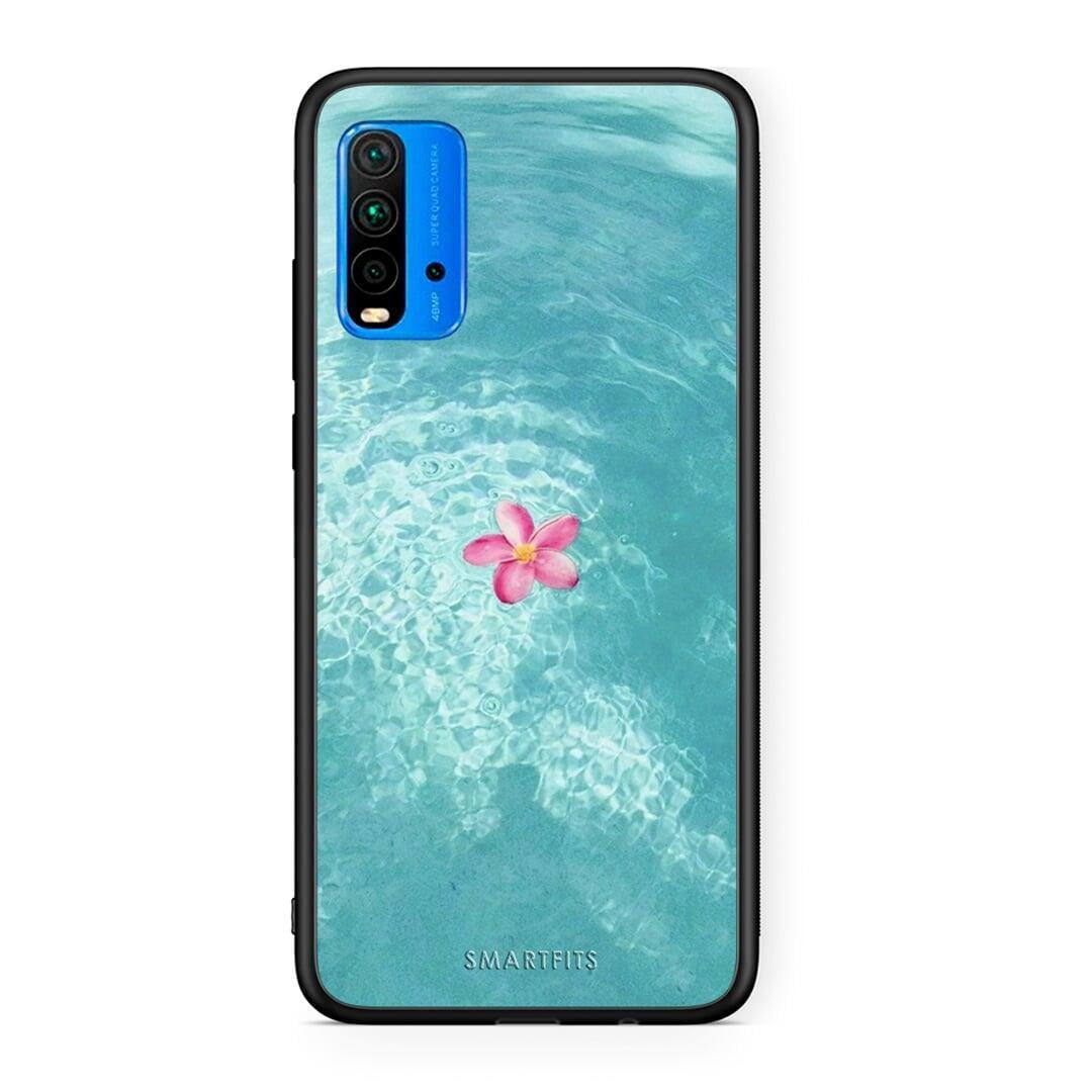 Xiaomi Redmi 9T Water Flower Θήκη από τη Smartfits με σχέδιο στο πίσω μέρος και μαύρο περίβλημα | Smartphone case with colorful back and black bezels by Smartfits