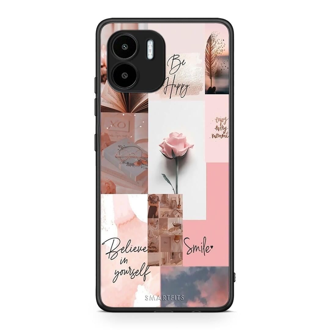 Θήκη Xiaomi Redmi A1 / A2 Aesthetic Collage από τη Smartfits με σχέδιο στο πίσω μέρος και μαύρο περίβλημα | Xiaomi Redmi A1 / A2 Aesthetic Collage Case with Colorful Back and Black Bezels