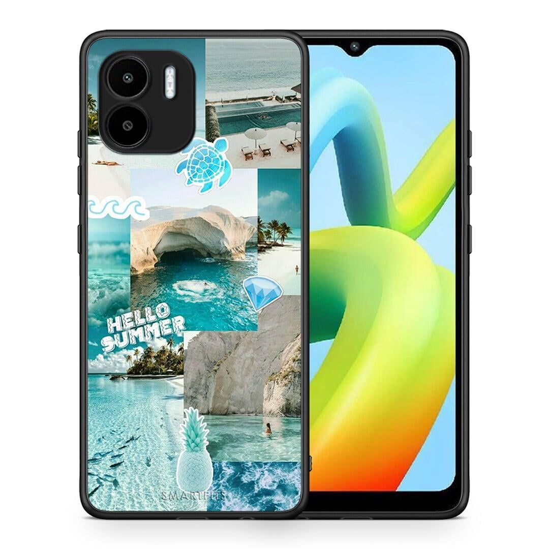 Θήκη Xiaomi Redmi A1 / A2 Aesthetic Summer από τη Smartfits με σχέδιο στο πίσω μέρος και μαύρο περίβλημα | Xiaomi Redmi A1 / A2 Aesthetic Summer Case with Colorful Back and Black Bezels