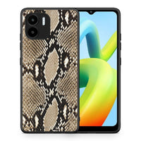 Thumbnail for Θήκη Xiaomi Redmi A1 / A2 Animal Fashion Snake από τη Smartfits με σχέδιο στο πίσω μέρος και μαύρο περίβλημα | Xiaomi Redmi A1 / A2 Animal Fashion Snake Case with Colorful Back and Black Bezels