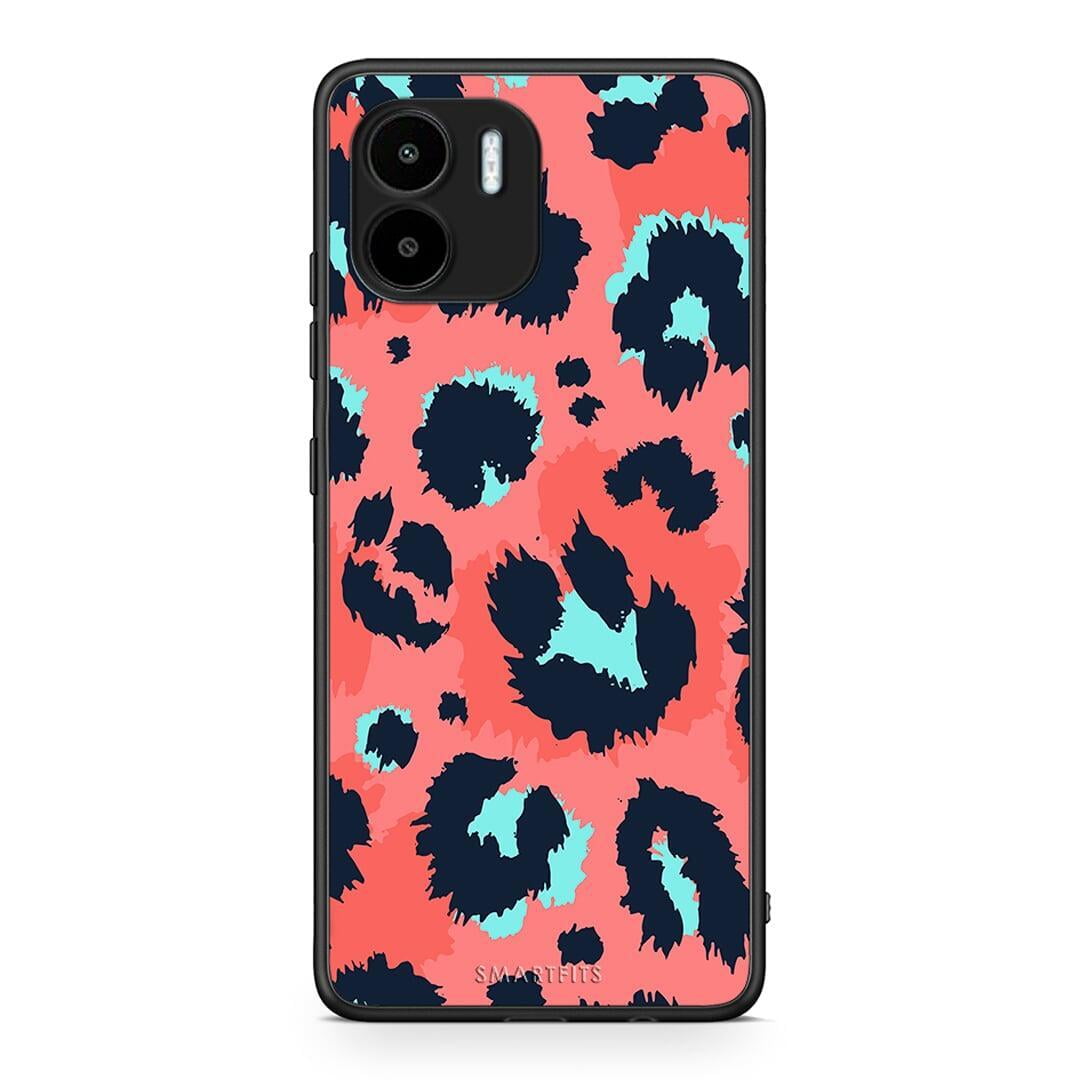 Θήκη Xiaomi Redmi A1 / A2 Animal Pink Leopard από τη Smartfits με σχέδιο στο πίσω μέρος και μαύρο περίβλημα | Xiaomi Redmi A1 / A2 Animal Pink Leopard Case with Colorful Back and Black Bezels