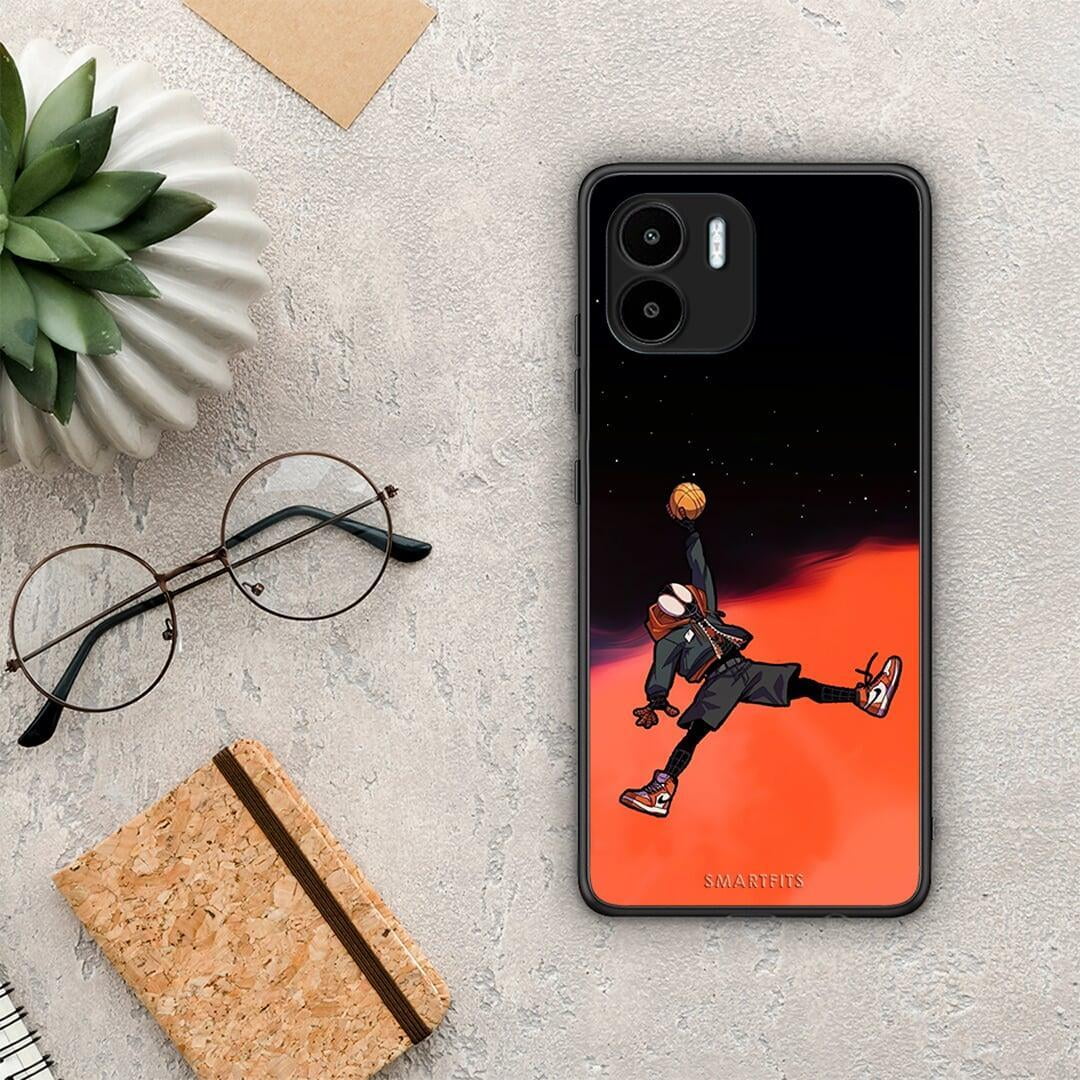 Θήκη Xiaomi Redmi A1 / A2 Basketball Hero από τη Smartfits με σχέδιο στο πίσω μέρος και μαύρο περίβλημα | Xiaomi Redmi A1 / A2 Basketball Hero Case with Colorful Back and Black Bezels