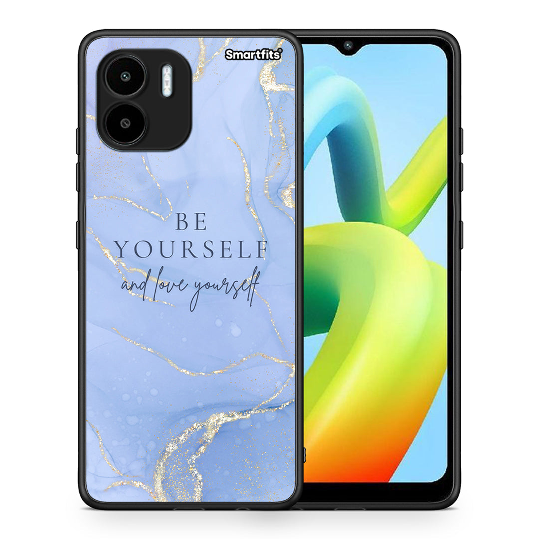 Θήκη Xiaomi Redmi A1 / A2 Be Yourself από τη Smartfits με σχέδιο στο πίσω μέρος και μαύρο περίβλημα | Xiaomi Redmi A1 / A2 Be Yourself Case with Colorful Back and Black Bezels