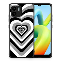 Thumbnail for Θήκη Xiaomi Redmi A1 / A2 Black Hearts από τη Smartfits με σχέδιο στο πίσω μέρος και μαύρο περίβλημα | Xiaomi Redmi A1 / A2 Black Hearts Case with Colorful Back and Black Bezels