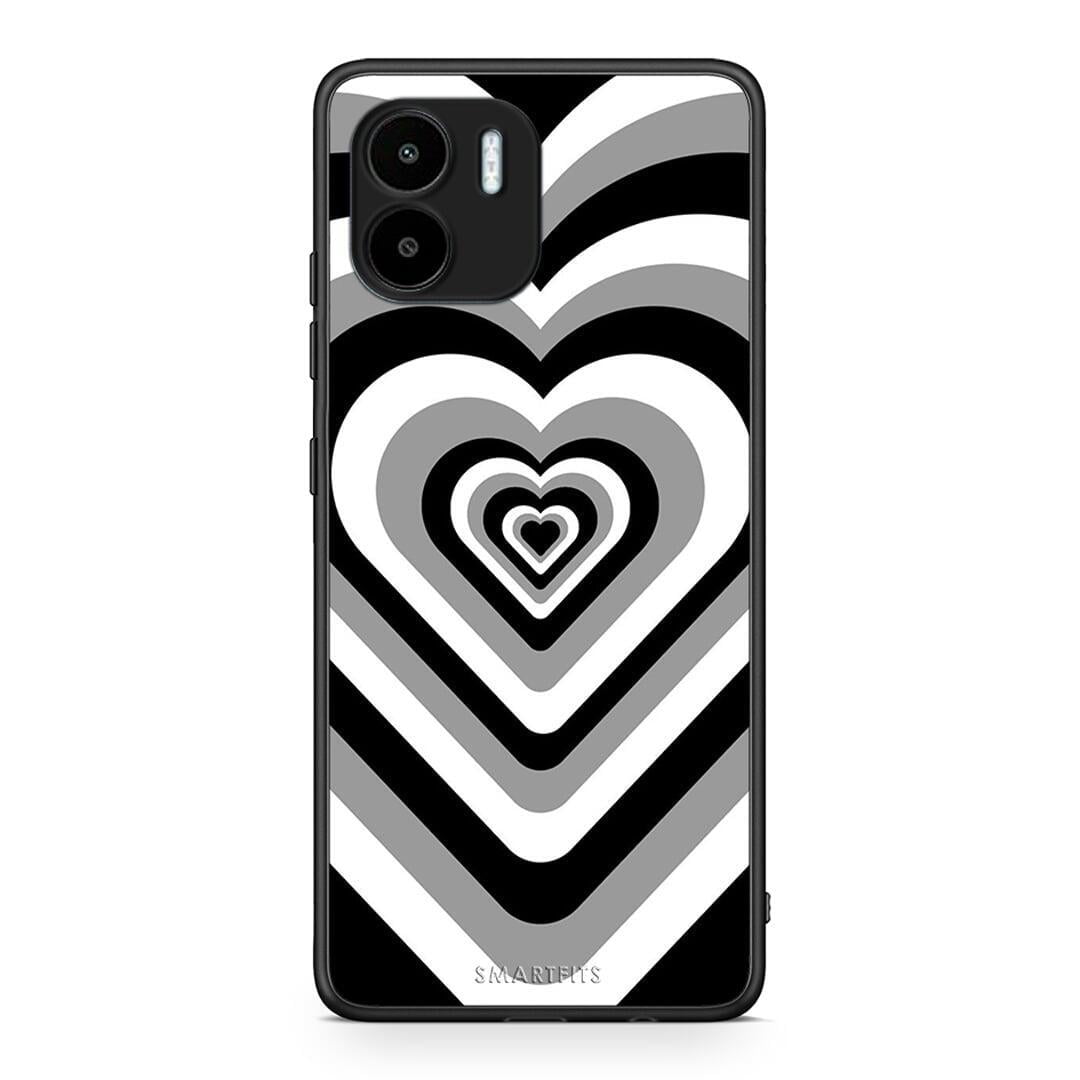 Θήκη Xiaomi Redmi A1 / A2 Black Hearts από τη Smartfits με σχέδιο στο πίσω μέρος και μαύρο περίβλημα | Xiaomi Redmi A1 / A2 Black Hearts Case with Colorful Back and Black Bezels