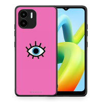 Thumbnail for Θήκη Xiaomi Redmi A1 / A2 Blue Eye Pink από τη Smartfits με σχέδιο στο πίσω μέρος και μαύρο περίβλημα | Xiaomi Redmi A1 / A2 Blue Eye Pink Case with Colorful Back and Black Bezels