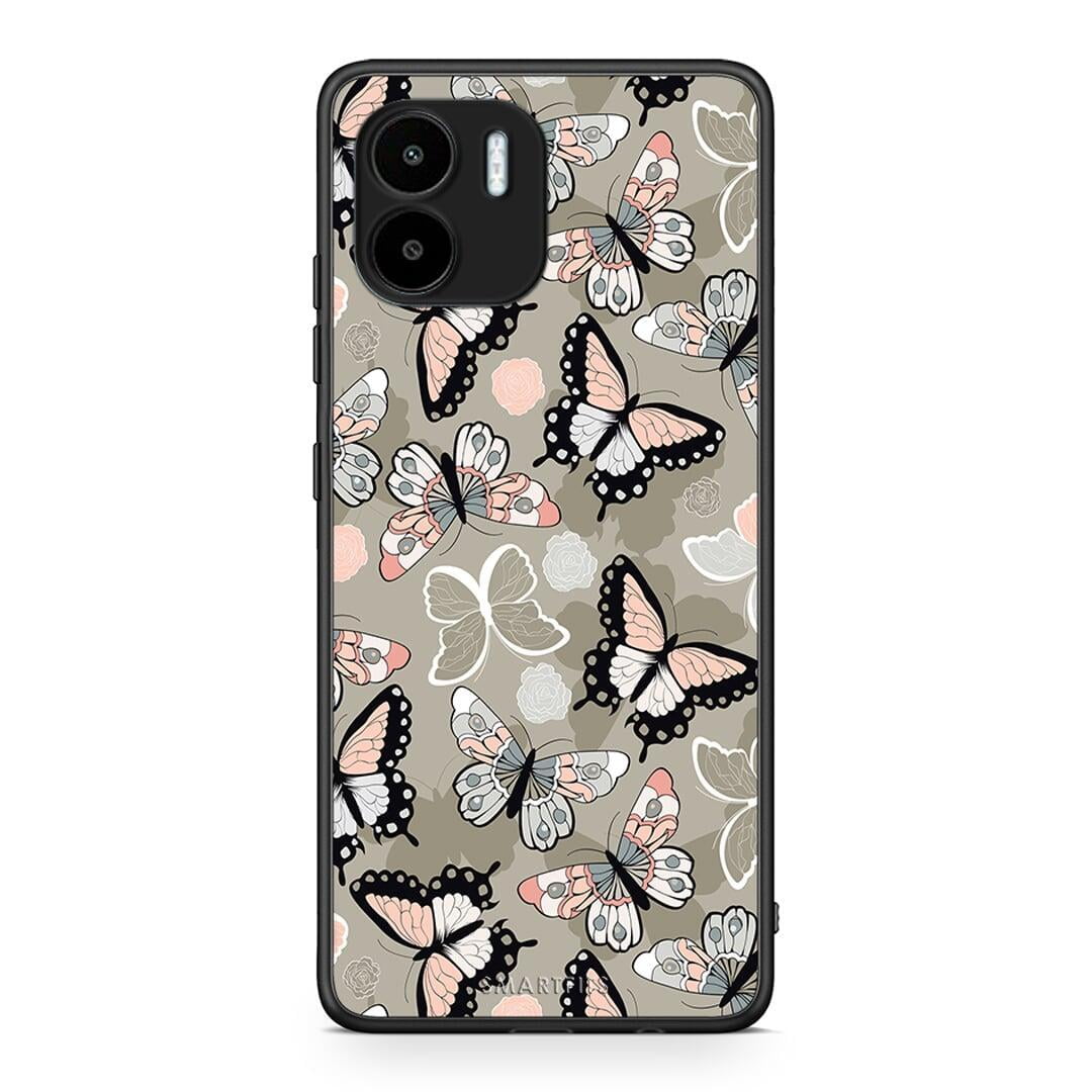 Θήκη Xiaomi Redmi A1 / A2 Boho Butterflies από τη Smartfits με σχέδιο στο πίσω μέρος και μαύρο περίβλημα | Xiaomi Redmi A1 / A2 Boho Butterflies Case with Colorful Back and Black Bezels