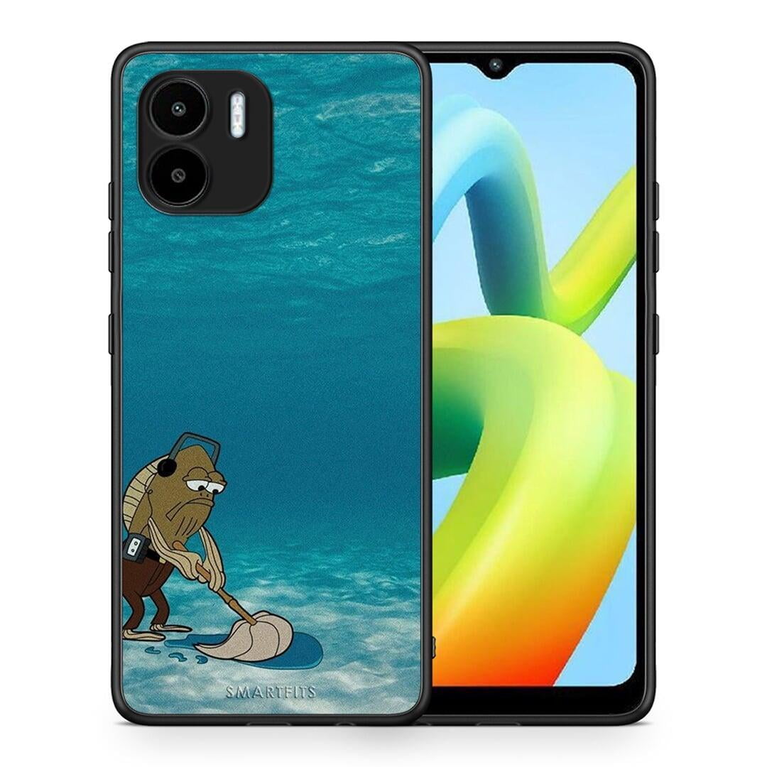 Θήκη Xiaomi Redmi A1 / A2 Clean The Ocean από τη Smartfits με σχέδιο στο πίσω μέρος και μαύρο περίβλημα | Xiaomi Redmi A1 / A2 Clean The Ocean Case with Colorful Back and Black Bezels