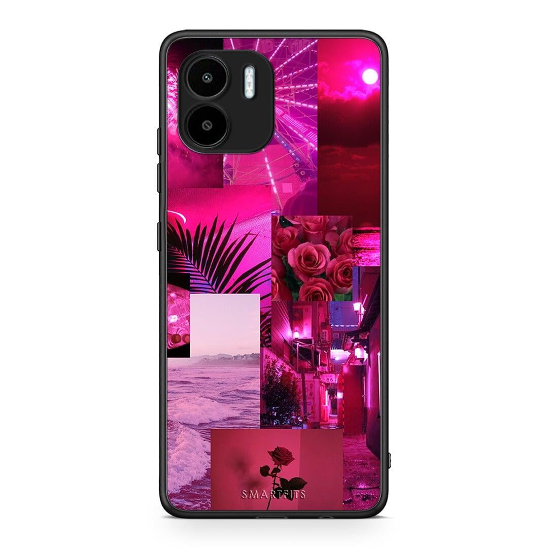 Θήκη Xiaomi Redmi A1 / A2 Collage Red Roses από τη Smartfits με σχέδιο στο πίσω μέρος και μαύρο περίβλημα | Xiaomi Redmi A1 / A2 Collage Red Roses Case with Colorful Back and Black Bezels