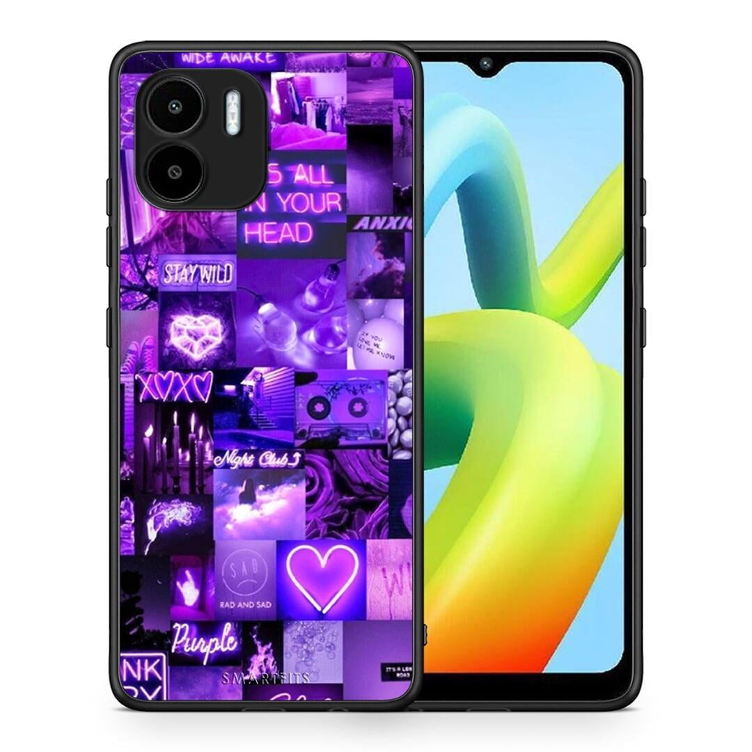 Θήκη Xiaomi Redmi A1 / A2 Collage Stay Wild από τη Smartfits με σχέδιο στο πίσω μέρος και μαύρο περίβλημα | Xiaomi Redmi A1 / A2 Collage Stay Wild Case with Colorful Back and Black Bezels