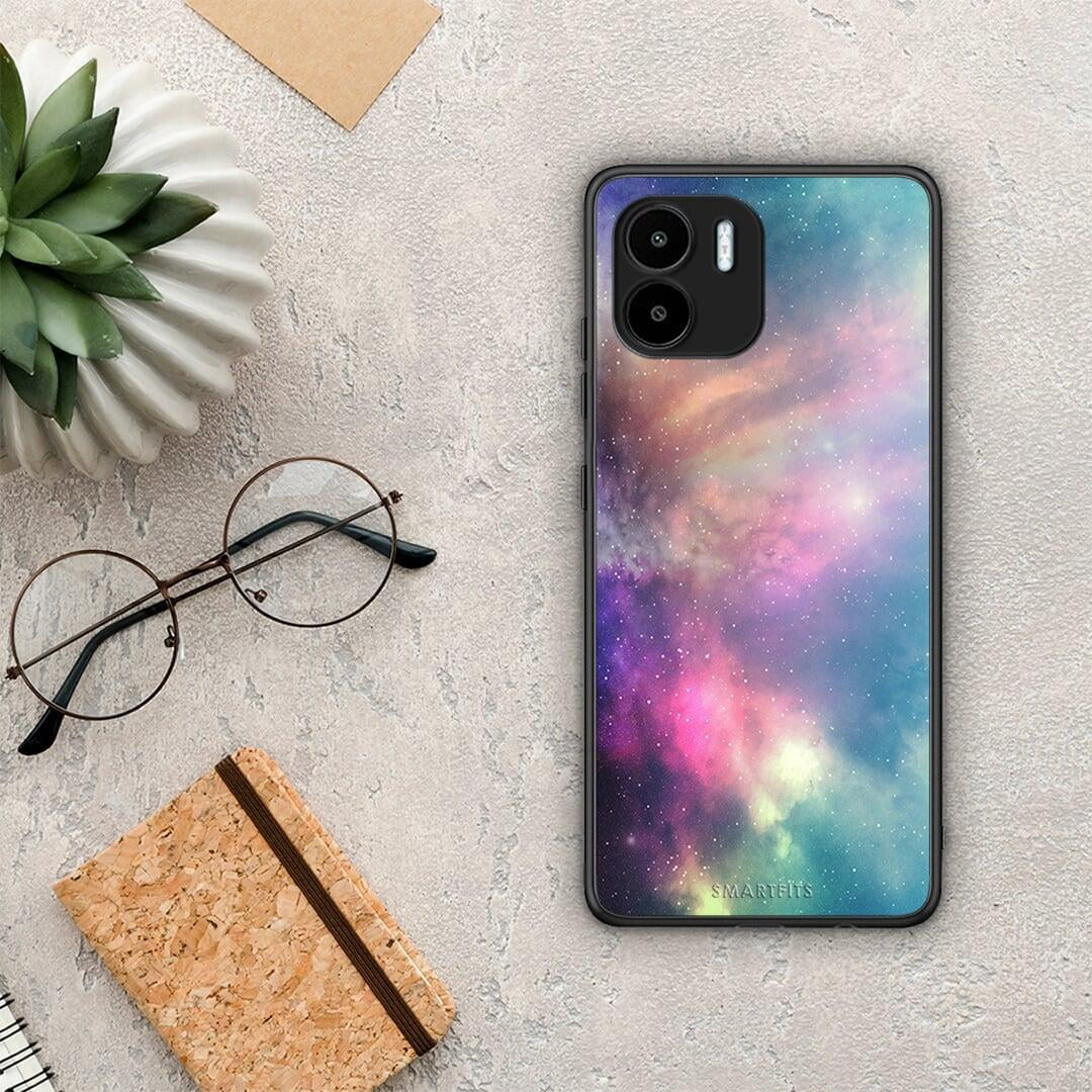 Θήκη Xiaomi Redmi A1 / A2 Galactic Rainbow από τη Smartfits με σχέδιο στο πίσω μέρος και μαύρο περίβλημα | Xiaomi Redmi A1 / A2 Galactic Rainbow Case with Colorful Back and Black Bezels