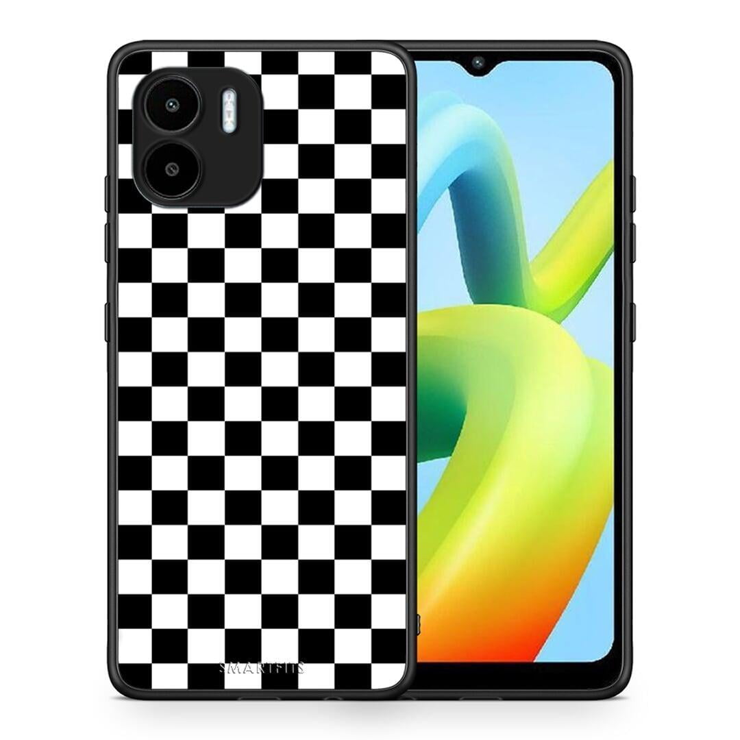 Θήκη Xiaomi Redmi A1 / A2 Geometric Squares από τη Smartfits με σχέδιο στο πίσω μέρος και μαύρο περίβλημα | Xiaomi Redmi A1 / A2 Geometric Squares Case with Colorful Back and Black Bezels